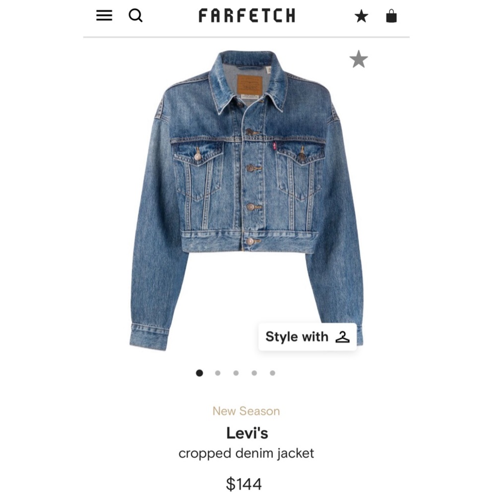 levi’s cropped denim jacket
